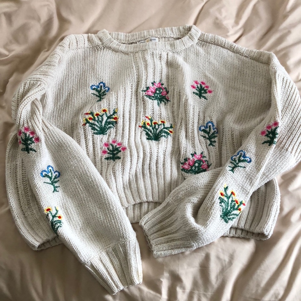 Flower Embroidery Sweater